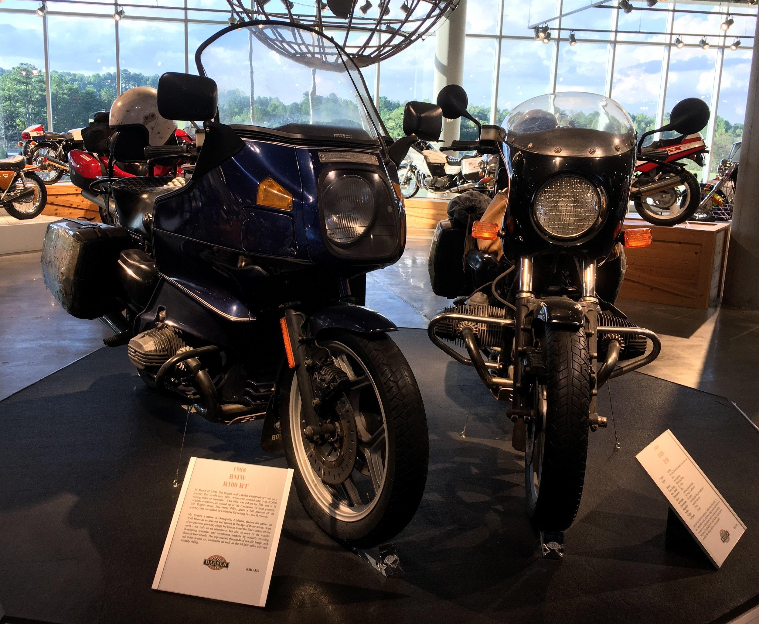 Globe circling BMWs in the museum